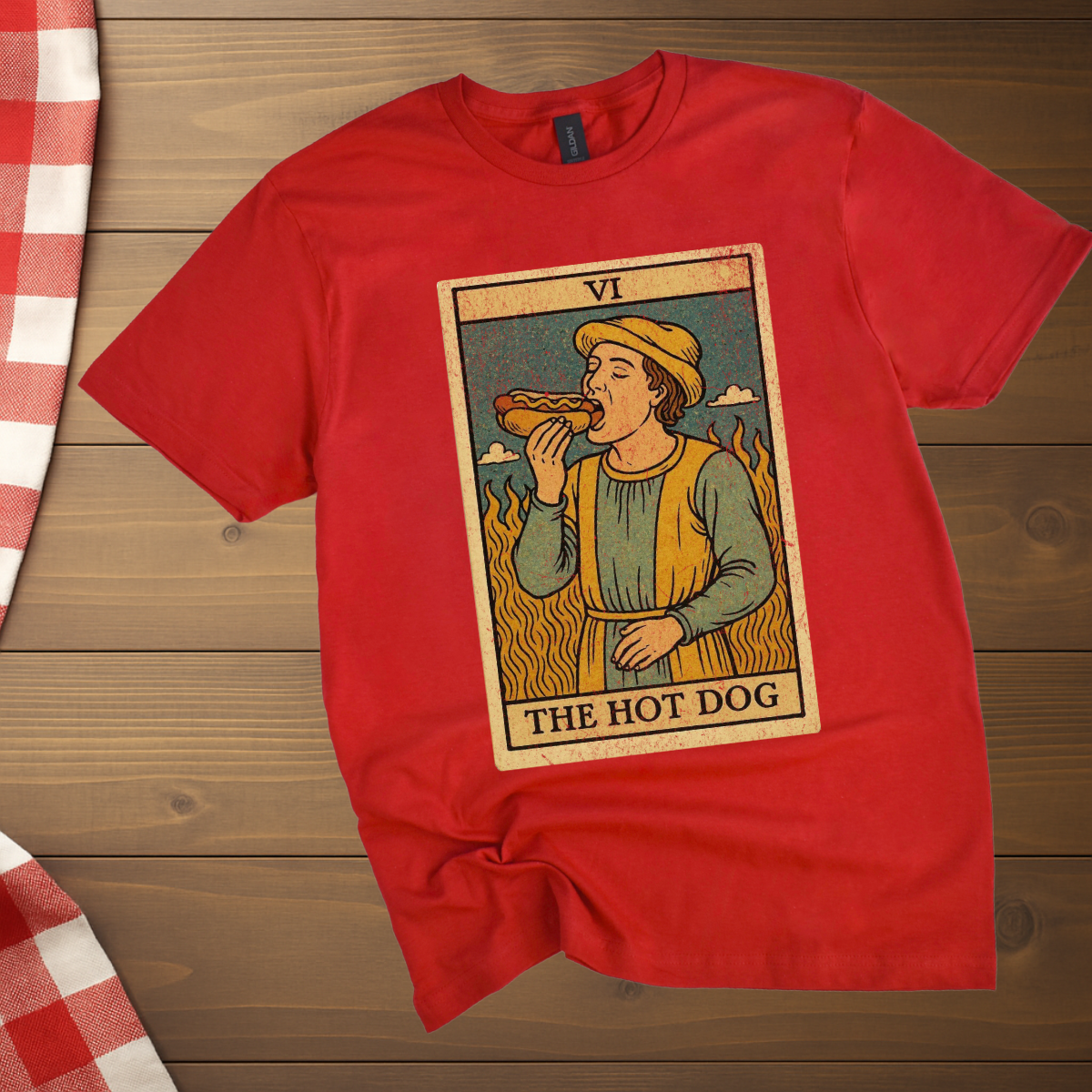 The Hot Dog Tarot Card T-Shirt